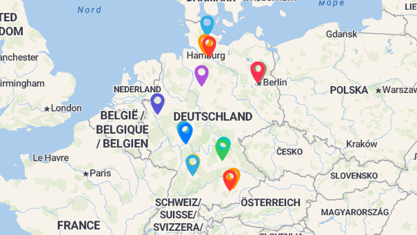 Map of company locations