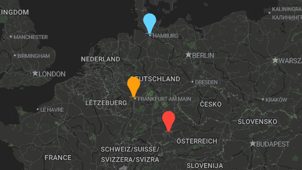 Map of company locations