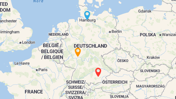 Map of company locations