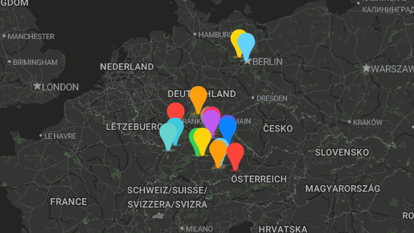 Map of company locations
