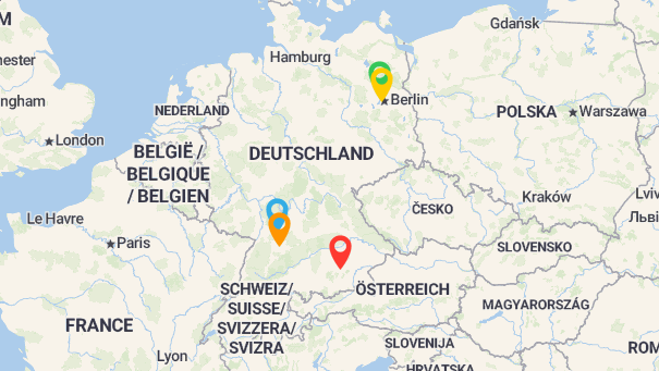 Map of company locations