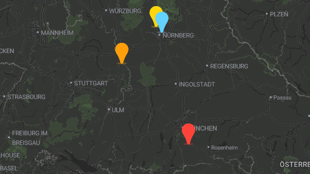 Map of company locations