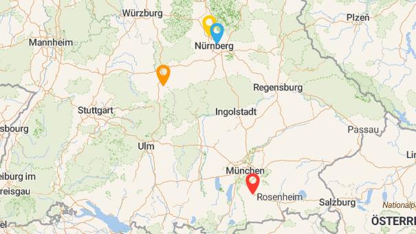 Map of company locations