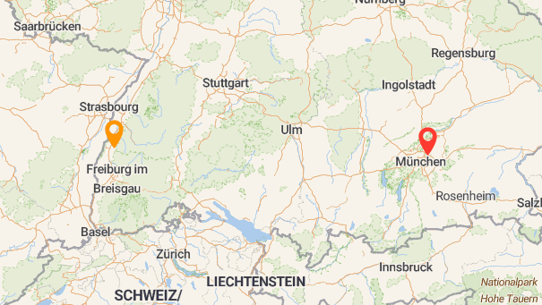 Map of company locations