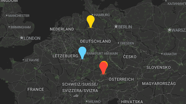 Map of company locations