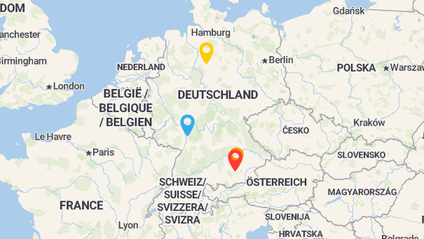 Map of company locations