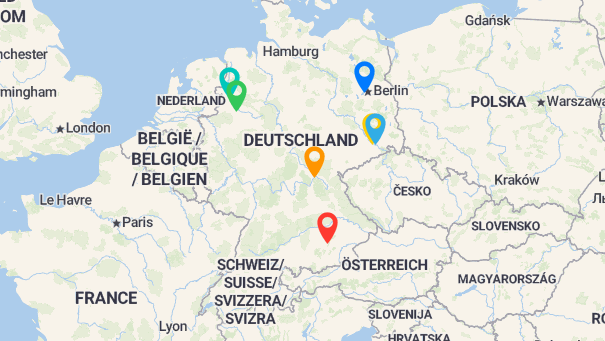 Map of company locations