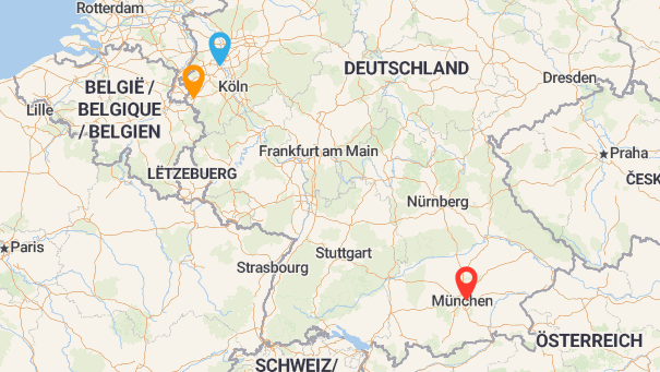 Map of company locations