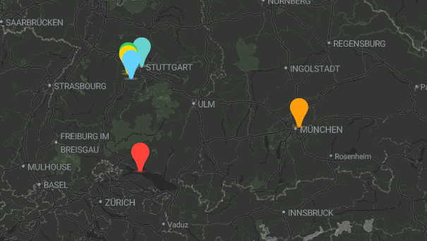 Map of company locations