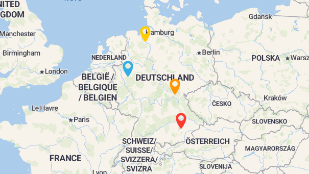 Map of company locations