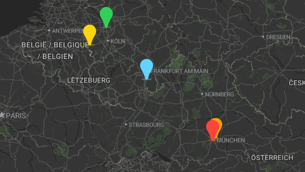 Map of company locations