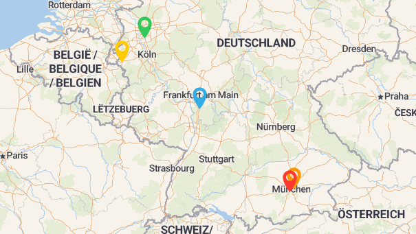Map of company locations