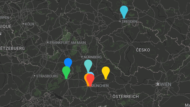 Map of company locations