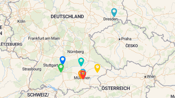 Map of company locations