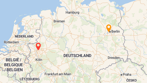 Map of company locations