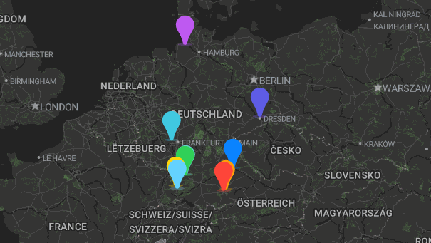 Map of company locations