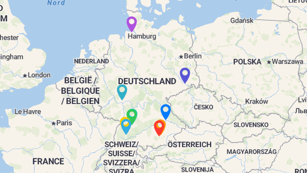 Map of company locations