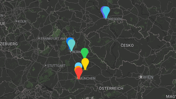 Map of company locations