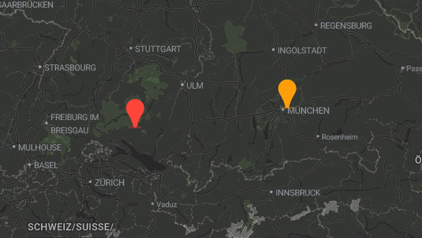Map of company locations