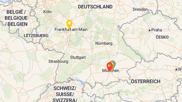 Map of company locations