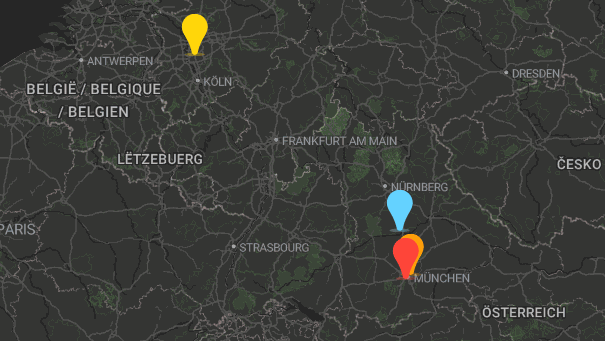 Map of company locations