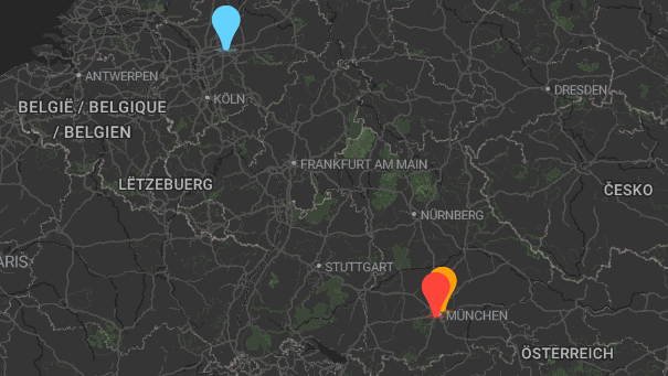 Map of company locations