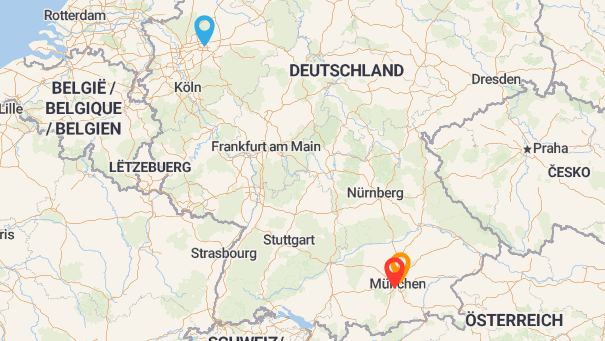 Map of company locations