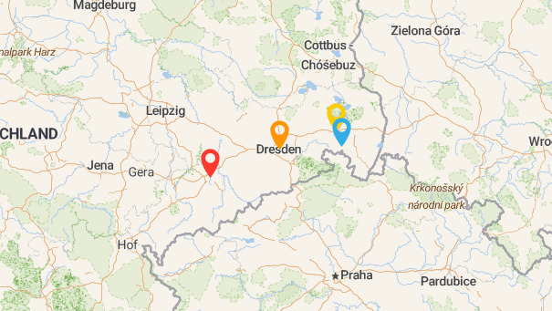 Map of company locations