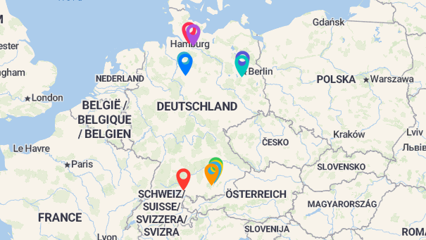 Map of company locations