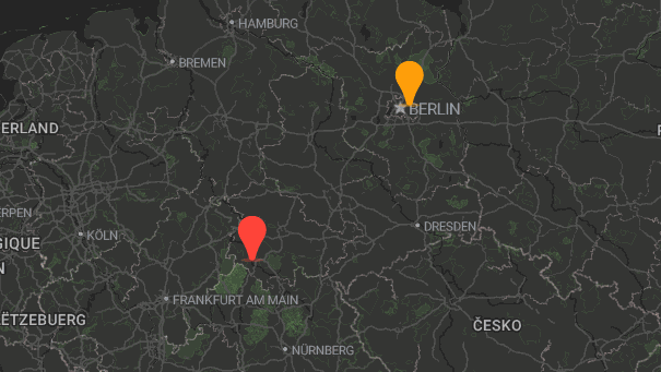 Map of company locations