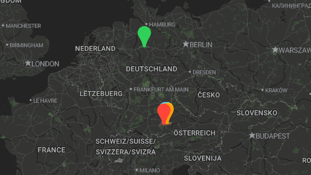 Map of company locations