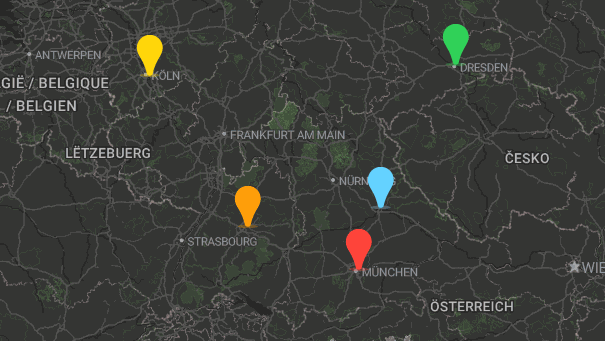 Map of company locations
