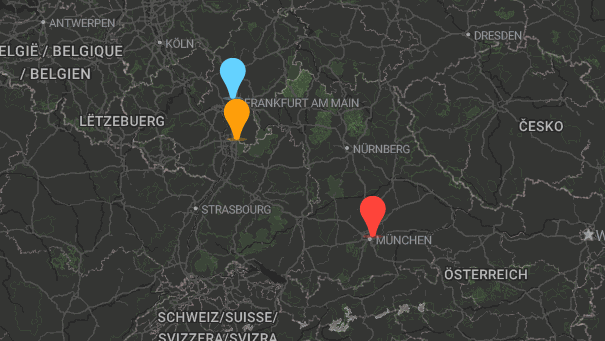 Map of company locations
