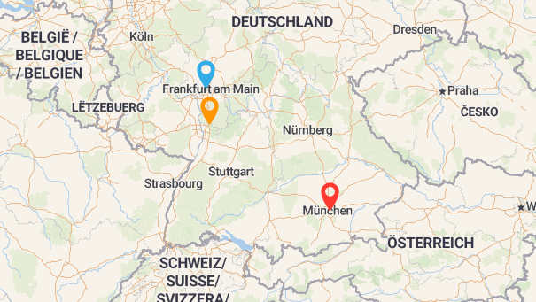 Map of company locations