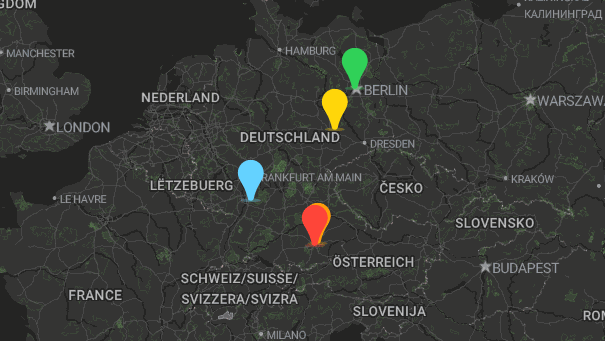 Map of company locations