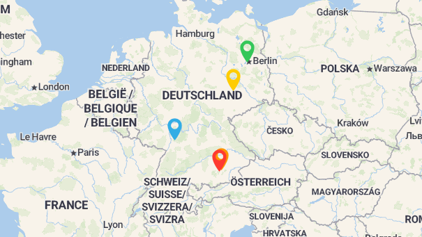 Map of company locations