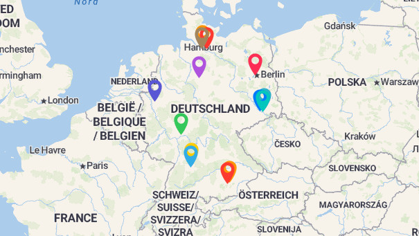 Map of company locations