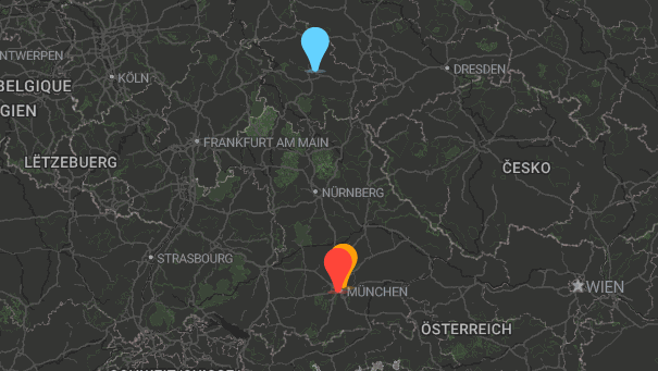 Map of company locations