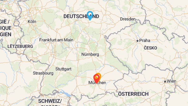 Map of company locations