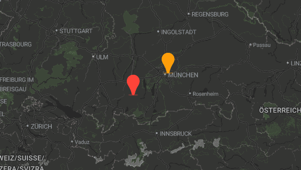 Map of company locations