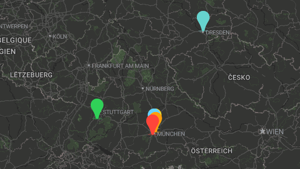 Map of company locations