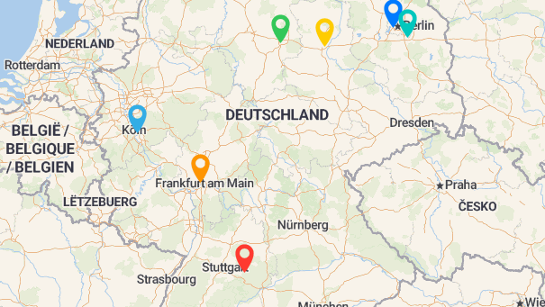 Map of company locations