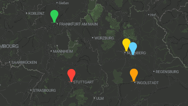 Map of company locations
