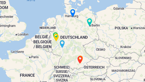 Map of company locations