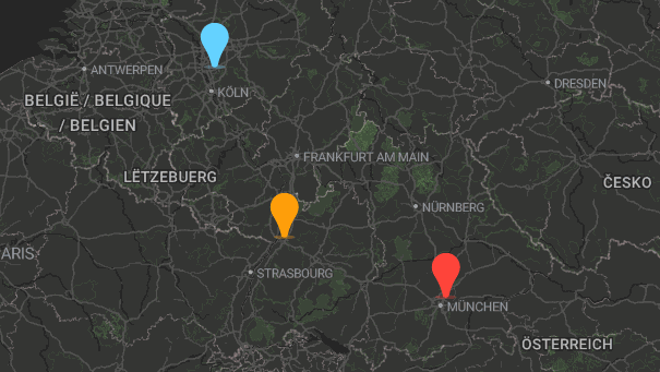 Map of company locations