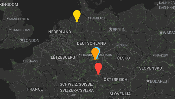 Map of company locations