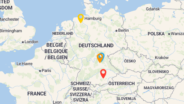 Map of company locations