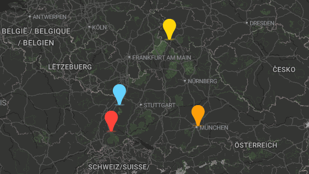 Map of company locations