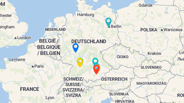 Map of company locations