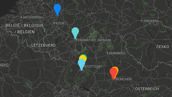 Map of company locations